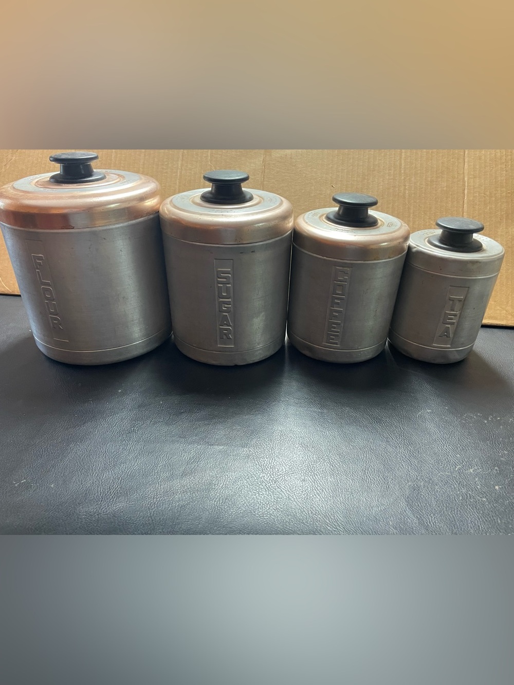 Antique complete canister set.